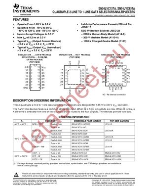 SN74LVC157APWRE4 datasheet  